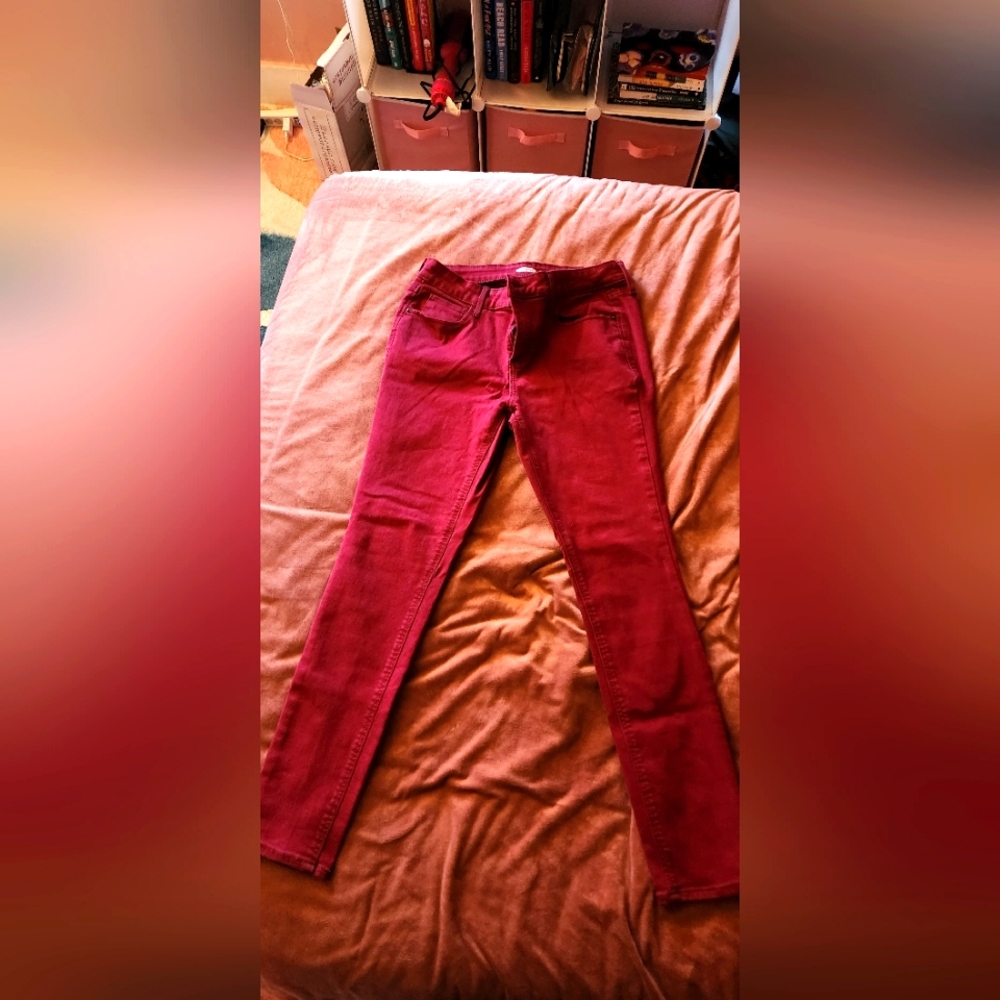 Old navy skinny jeans red size 10